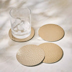 The Hammered Coasters Set of 4 in Gold