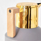 قارورة ميست المفرغة من الهواء، سعة 1 لتر، مصنوعة من البلاستيك والزجاج، باللونين الرمادي والذهبي