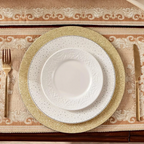 طبق شحن لامع باللون الذهبي