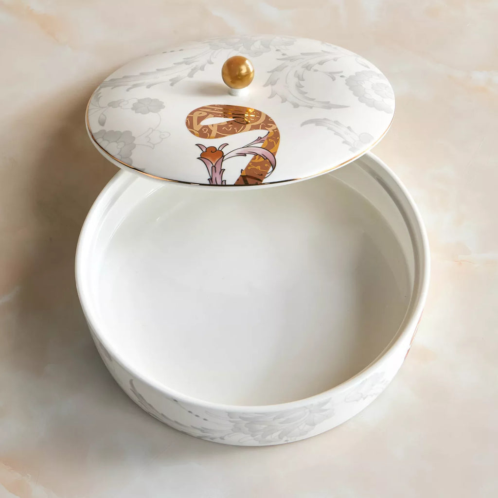 طبق دائري مغطى بالخط العربي مقاس 25 سم