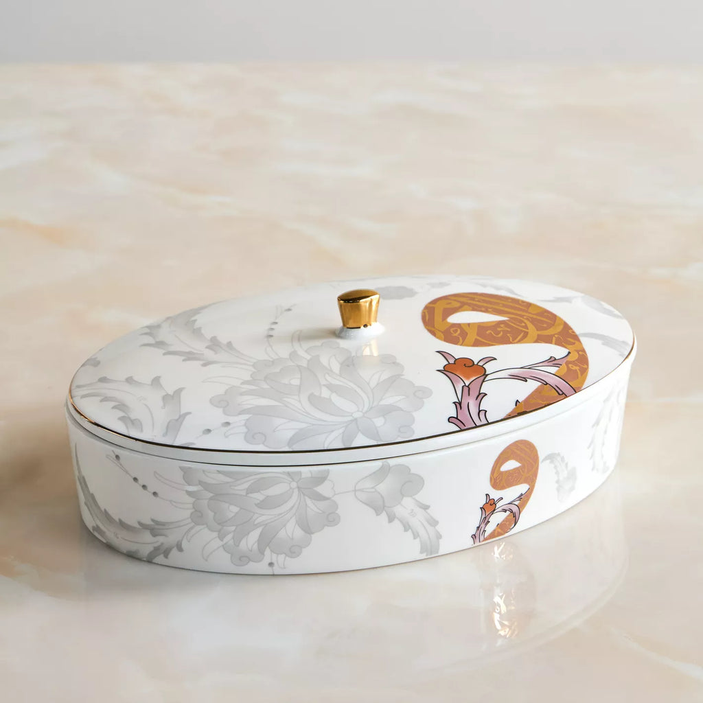 طبق الخط البيضاوي المغطى 29 سم