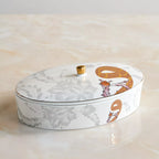 طبق الخط البيضاوي المغطى 29 سم