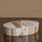 طبق المآذن البيضاوي المغطى 29 سم