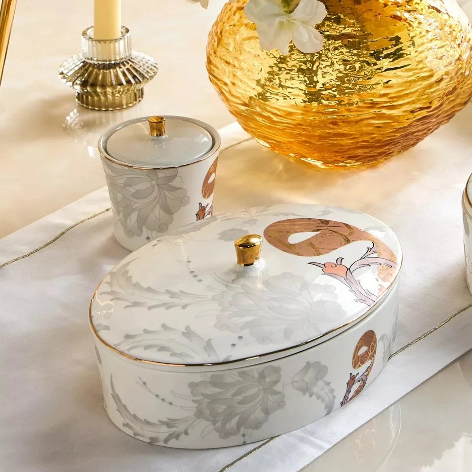 طبق الخط البيضاوي المغطى 21 سم