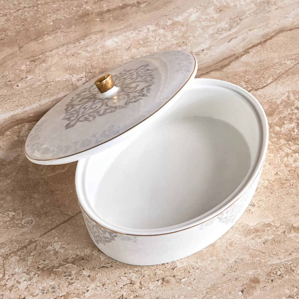 طبق باروكي مغطى 21 سم