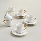 The Baroque Espresso Cups & Plates Set of 6