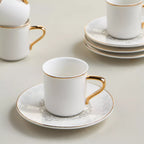 The Baroque Espresso Cups & Plates Set of 6