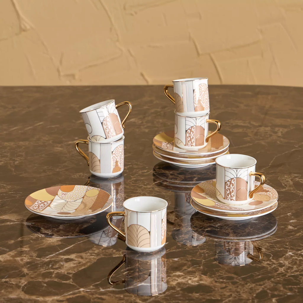The Minarets Espresso Cups & Plates Set of 6