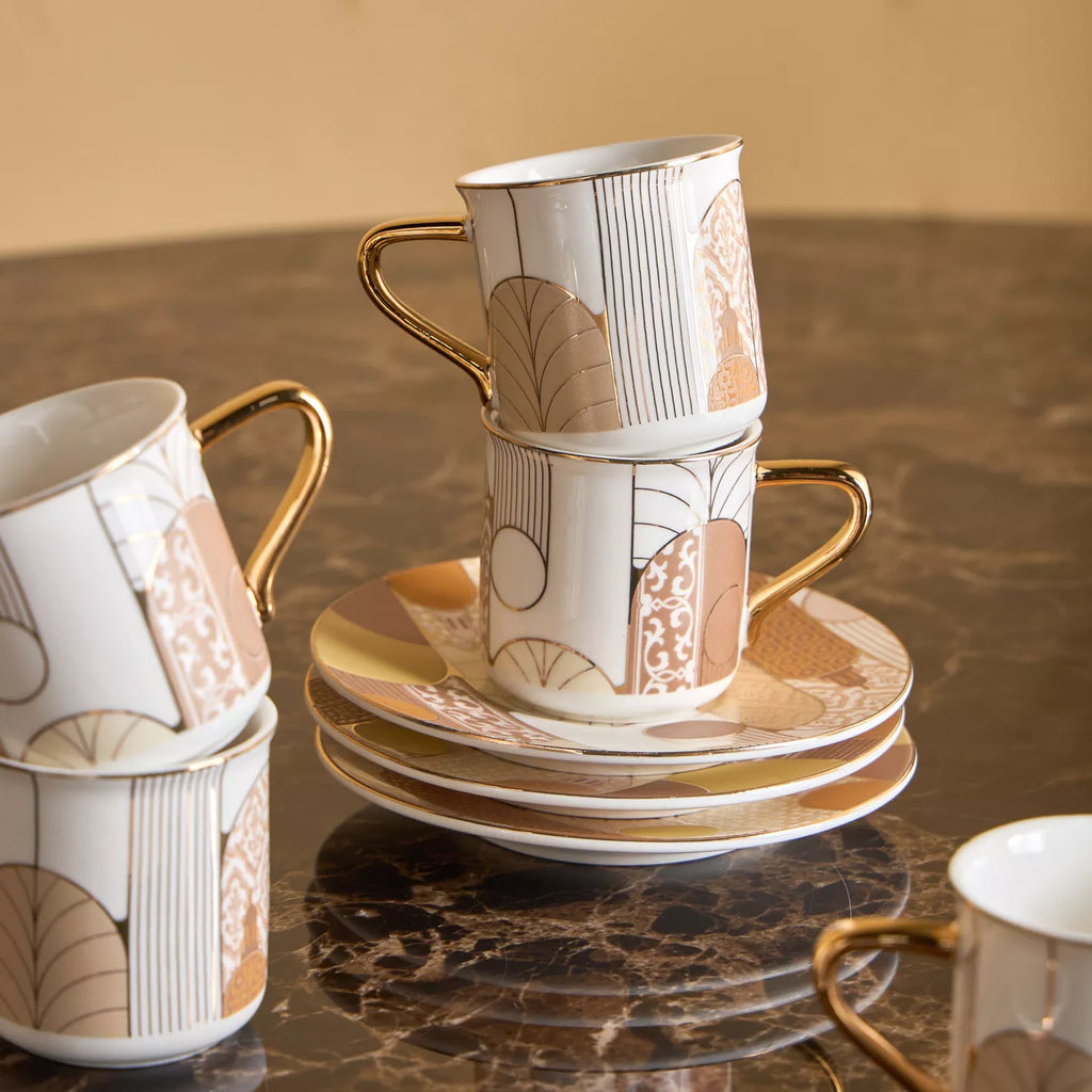 The Minarets Espresso Cups & Plates Set of 6