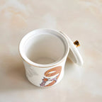 وعاء السكر الخزفي الخطي