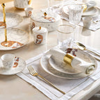 مجموعة أطباق عشاء الخط العربي مقاس 25 سم، مكونة من 4 قطع