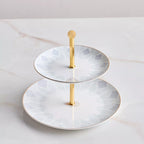 حامل تقديم لوتس ذو طبقتين 25 سم