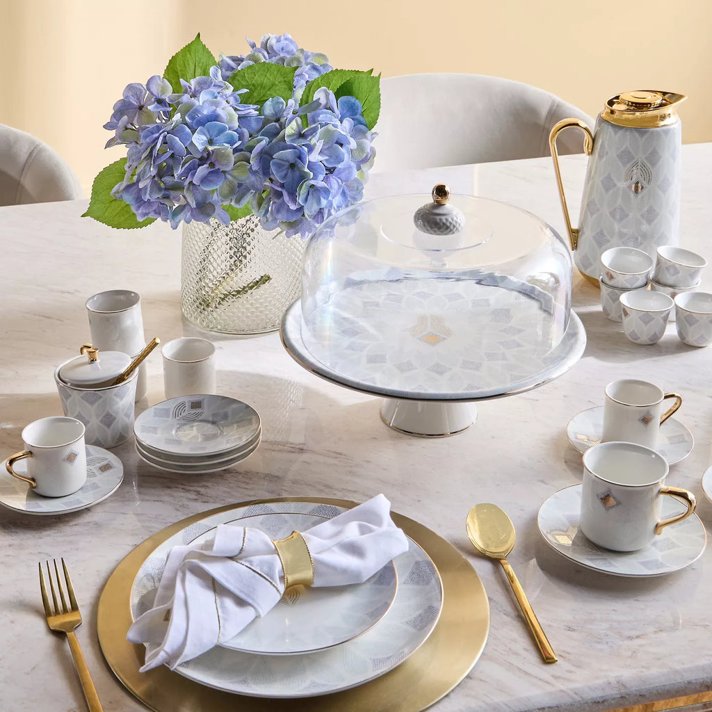 مجموعة أطباق الحلوى من ذا لوتس، مقاس 19 سم، مكونة من 4 قطع