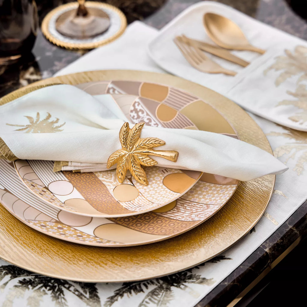 مجموعة أطباق حلوى المآذن مقاس 19 سم، مكونة من 4 قطع