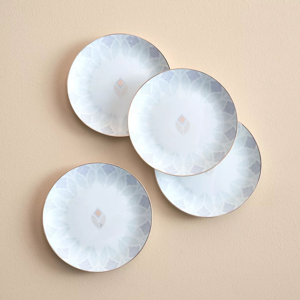 مجموعة أطباق الحلوى من ذا لوتس، مقاس 19 سم، مكونة من 4 قطع