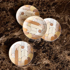 مجموعة أطباق حلوى المآذن مقاس 19 سم، مكونة من 4 قطع