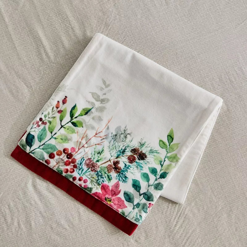 مفرش طاولة بورغندي 90×300 سم