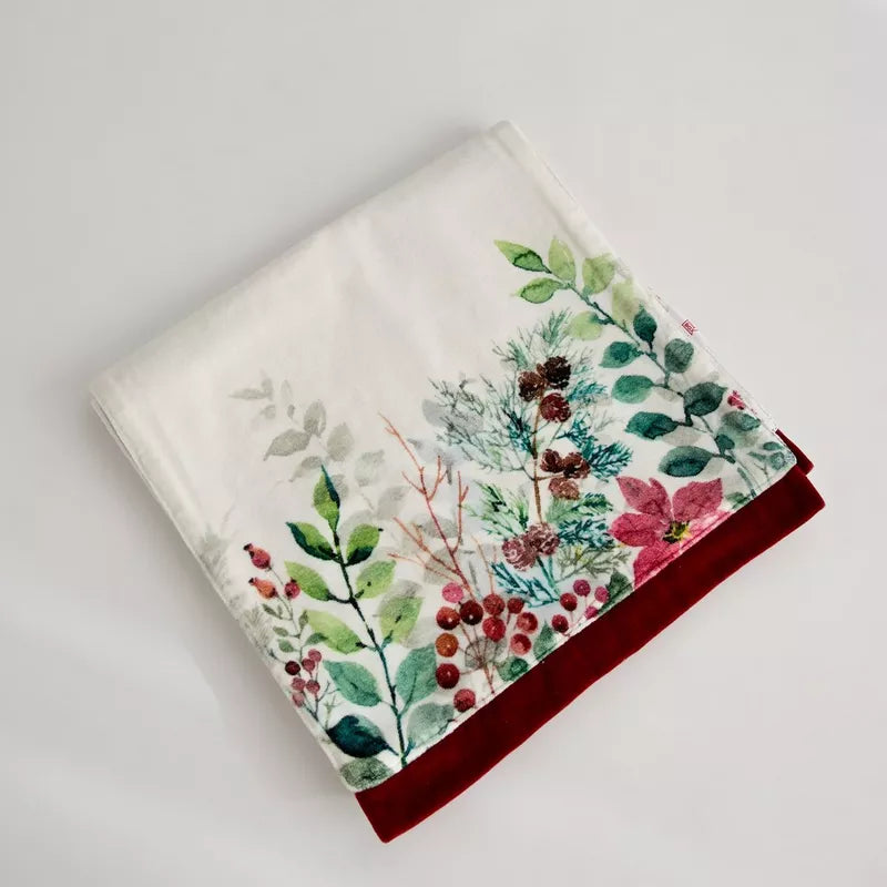 مفرش طاولة بورغندي 90×300 سم