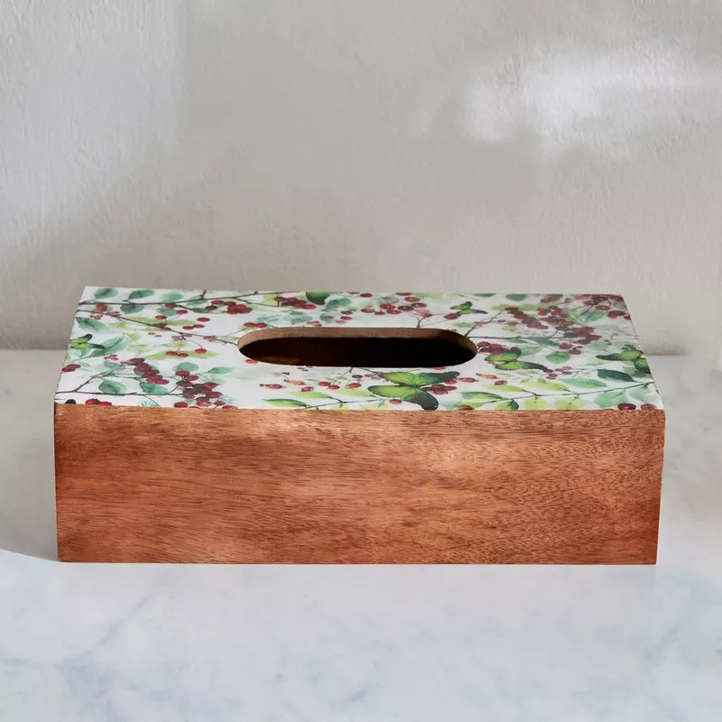 علبة مناديل مستطيلة من ميتاليكو باللون الذهبي