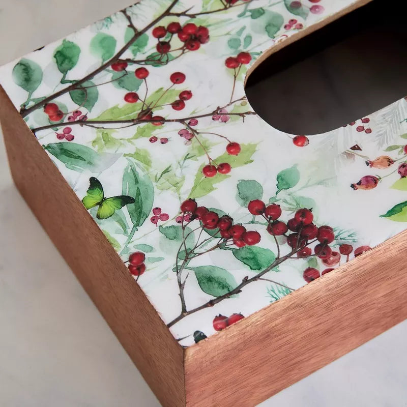 علبة مناديل مستطيلة من ميتاليكو باللون الذهبي