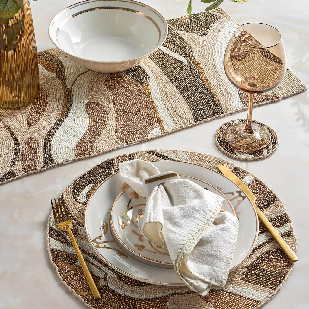 مجموعة مفارش المائدة "ذا بيدد ميراج" مقاس 38 سم من قطعتين