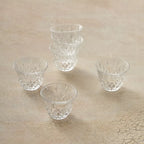 طقم فناجين قهوة عربية من زجاج كريستالين، 6 قطع