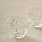 طقم فناجين قهوة عربية من زجاج كريستالين، 6 قطع