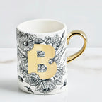 The Flora "B" Porcelain Mug