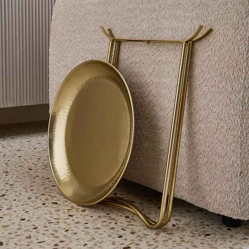 The Hammered Table Tray in Gold