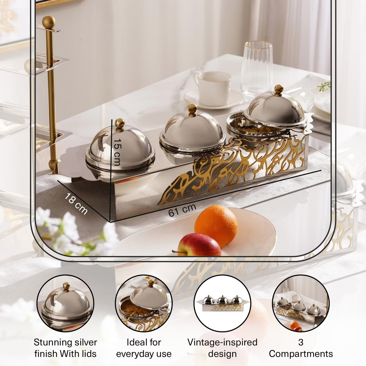 The Calligraphy Trio Serving Bowls 18x61 cm