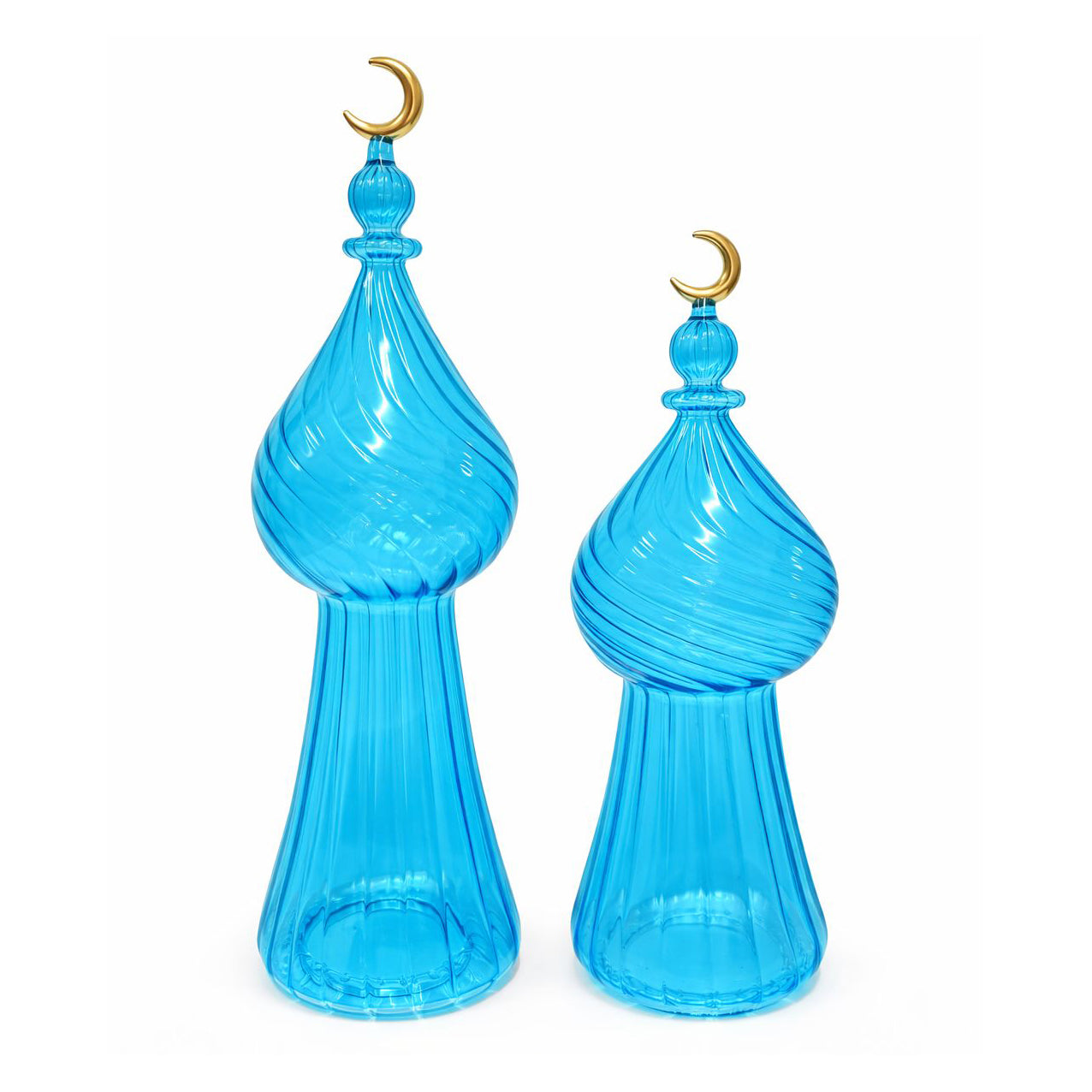 The Maazana Glass Candleholder Set of 2