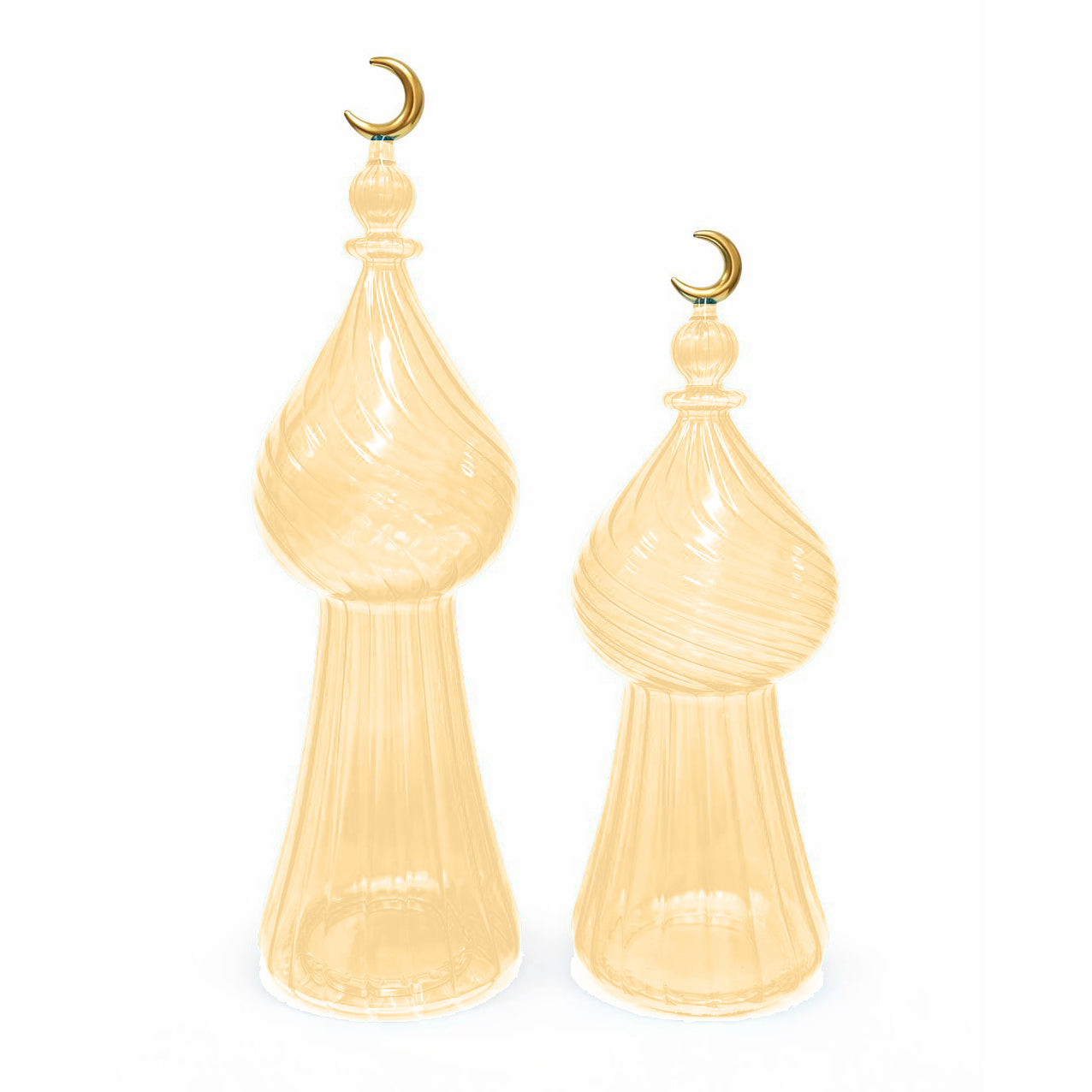 The Maazana Glass Candleholder Set of 2