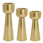 The Alum Set of 3 Candleholders