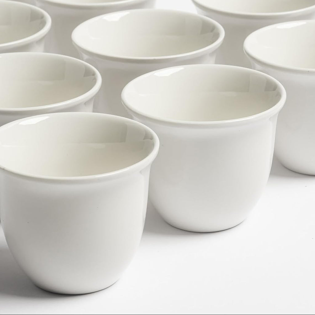 The Blanca Porcelain Arabic Coffee Cups set of 6
