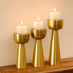 مجموعة الشب المكونة من 3 حاملات شموع