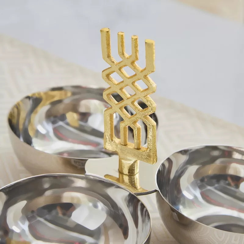 مجموعة إليجانس - أوعية تقديم ثلاثية 23×23×15 سم