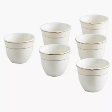 The Lines Porcelain Arabic Coffee Cups set of 6
