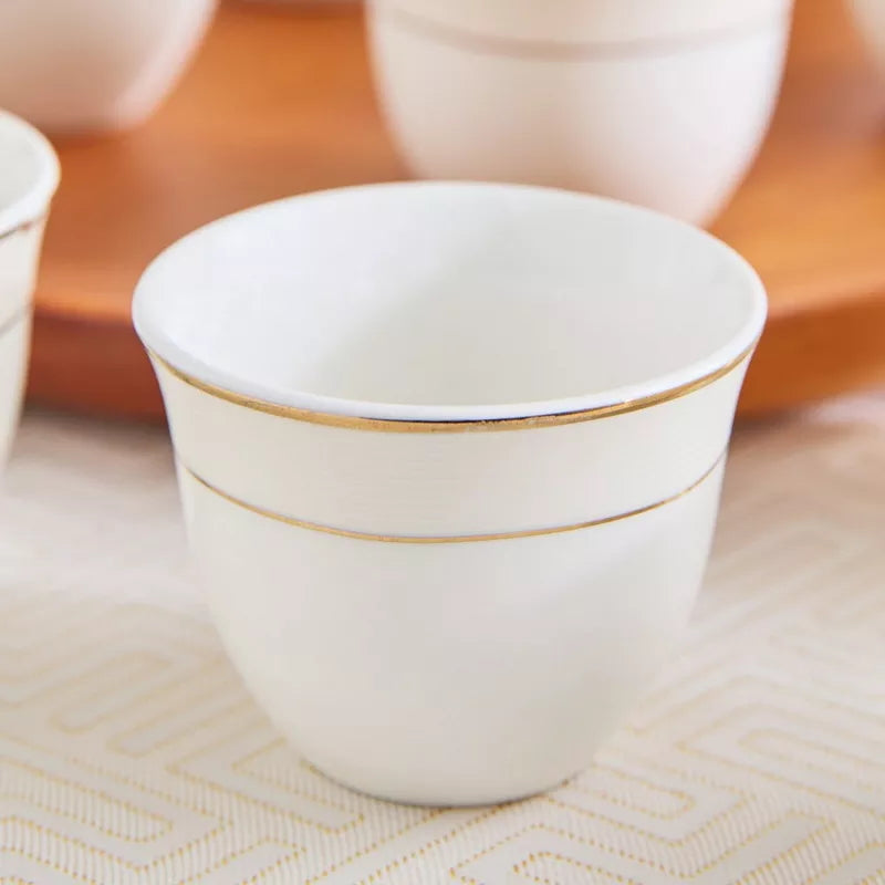 مجموعة فناجين قهوة عربية بورسلين من ذا لاينز، 6 قطع