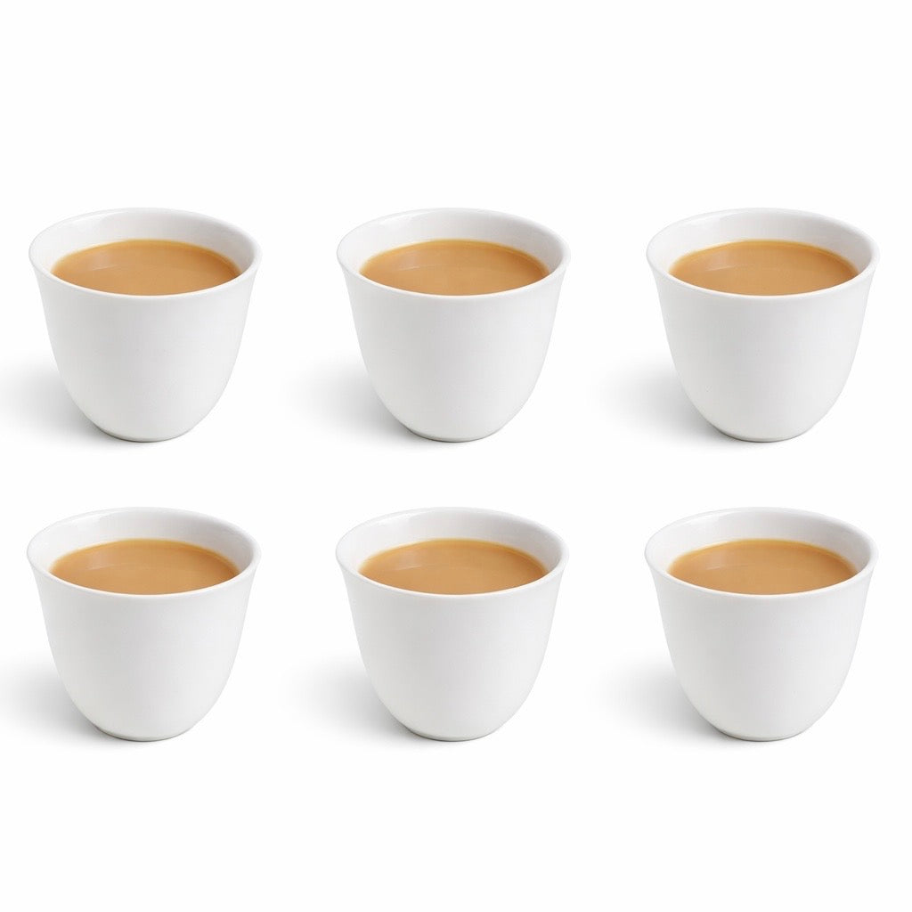 The Blanca Porcelain Arabic Coffee Cups set of 6