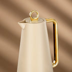 The Chic Vacuum Flask Set, 1L, Beige & Gold