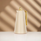 The Chic Vacuum Flask Set, 1L, Beige & Gold