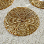 The Beaded Gold Coasters Set of 4