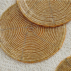 The Beaded Gold Coasters Set of 4