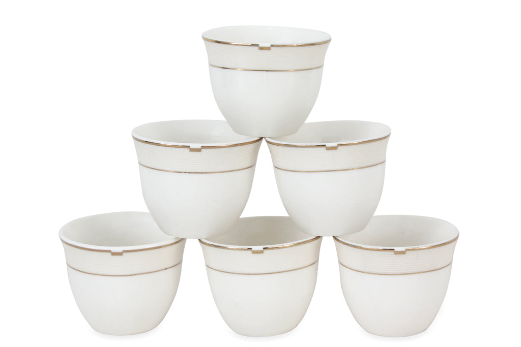 The Lines Porcelain Arabic Coffee Cups set of 6