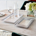 The Opal Acrylic Set of 3 Trays in Silver