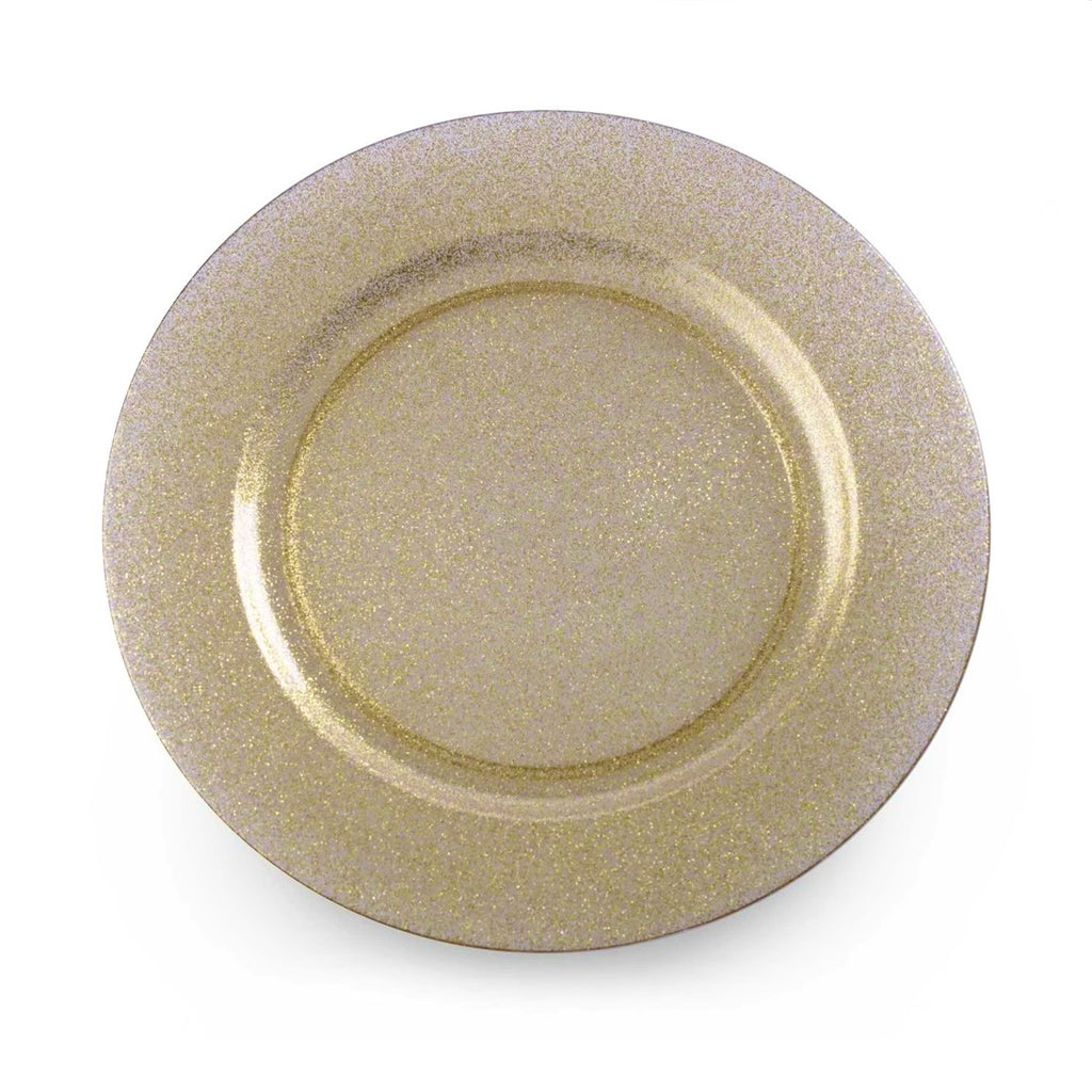 طبق شحن لامع باللون الذهبي