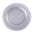 طبق شحن لامع باللون الفضي