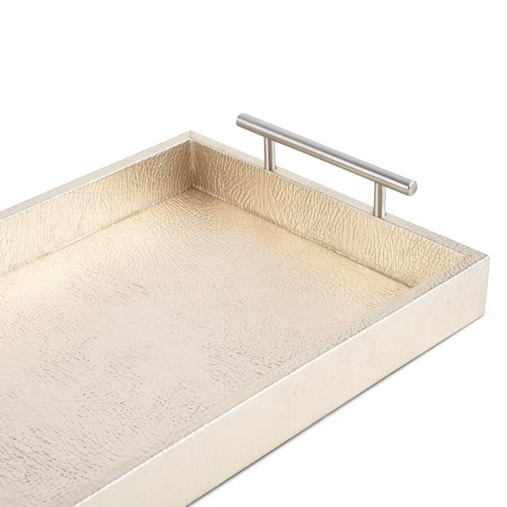 صينية جلد التمساح باللون الذهبي 26×40 سم