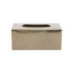 علبة مناديل مستطيلة من ميتاليكو باللون الذهبي