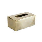 علبة مناديل مستطيلة من ميتاليكو باللون الذهبي